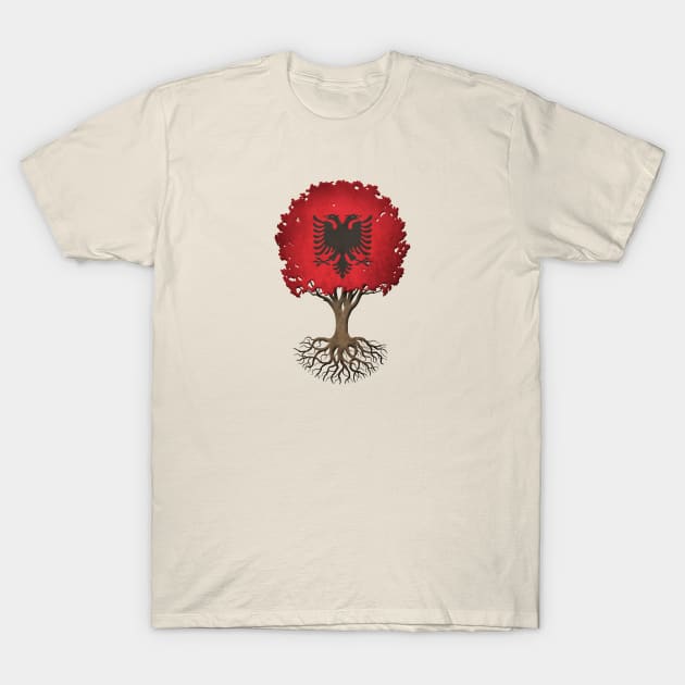 Tree of Life with Albanian Flag T-Shirt by jeffbartels